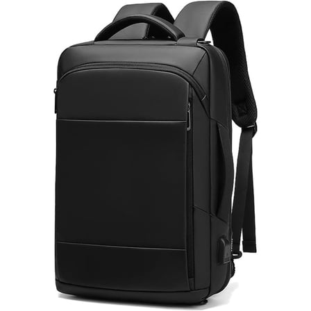 RKXQT Backpack for Men, Water-Repellent Oxford Leisure Travel Shoulder Bags, 15.6in Laptop Backpacks Convertible Shoulder Bags with USB Charging Interface