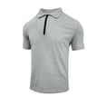 thumbnail image 5 of Bibifish Mens Polo Shirts Short Sleeve Quarter Zip Waffle Knit Casual Shirts Breathable Daily Wear Tops, 5 of 5