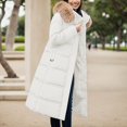thumbnail image 4 of Vedolay Women's Winter Coats Winter Women Business Solid Fall Fashion Cardigan 2023 White,L, 4 of 4