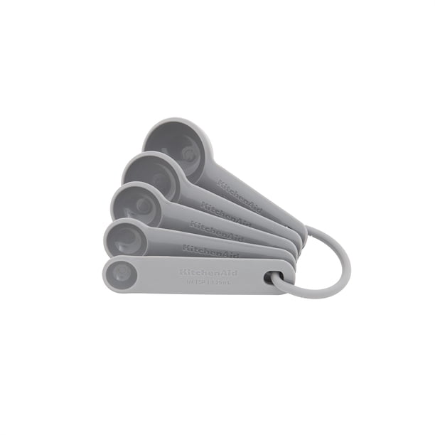 Juego de cucharas medidoras KitchenAid Universal de 5 piezas, color gris