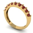 thumbnail image 2 of 0.63 ctw Wedding Band for Women - 18K Yellow Gold Natural Garnet Stackable Eternity Ring, 2 of 6