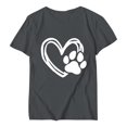 thumbnail image 5 of Pisexur T-shirt de la Saint-Valentin Haut Mode Femme Décontracté Col Rond Blouse Imprimée T-shirt à Manches Courtes Hauts d'Été, 5 of 5
