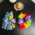 thumbnail image 4 of Small Dog Hawaiian Dress,Summer Pet Cool Breathable Slip Dress Beach Costume Skirt,Pet Party Outfits Clothing for Cat Puppy Small Dog Navy Blue XS, 4 of 4