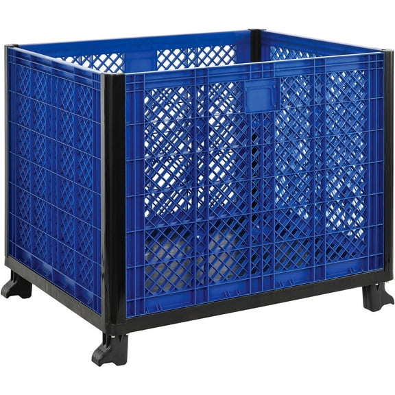 Stackable Vented Wall Bulk Container, 39-1/4"L x 31-1/2"W x 29"H Overall