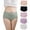 As shown, variant on 3-Pack Women Middle Waist Seamless Panties Plus Size Lace Trim Briefs Full Coverage Breathable Soft Stretch Underpants