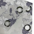 thumbnail image 3 of Ambesonne Vintage Grommet Curtain Single Panel, Blooming Magnolia Buds, 50"x60", Dark Mauve Pale Grey, 3 of 5