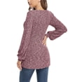 thumbnail image 6 of Ecavus Women's Maternity Sweater Bishop Sleeves Tunics Peplum Top WineRed S, 6 of 6