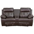 thumbnail image 2 of Pemberly Row 2 Seat Leather Reclining Home Theater Seating in Brown, 2 of 2
