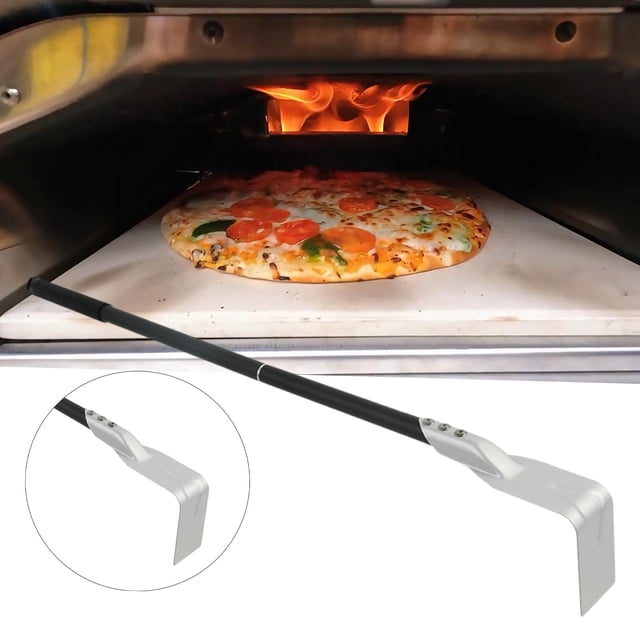 Pala para cenizas de horno de Pizza, pala para cenizas, rastrillo de limpieza portátil resistente a altas temperaturas para estufas de parrilla al A perfecl Rastrillo de cenizas para horno de pizza