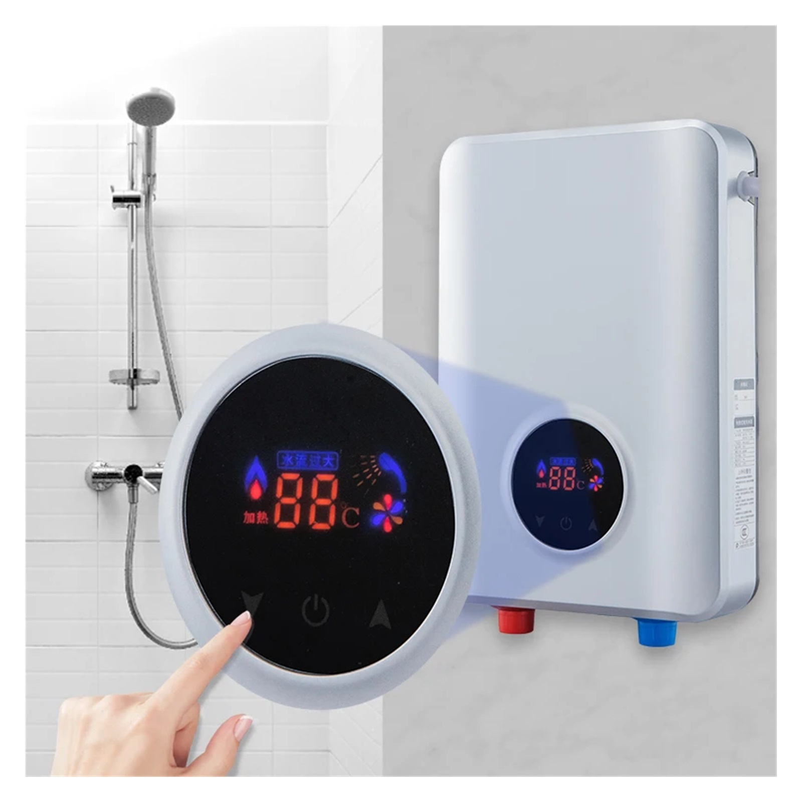 Electric Water Heater Mini Tankless Electric Hot Instant Water Heater ,Safety Protections