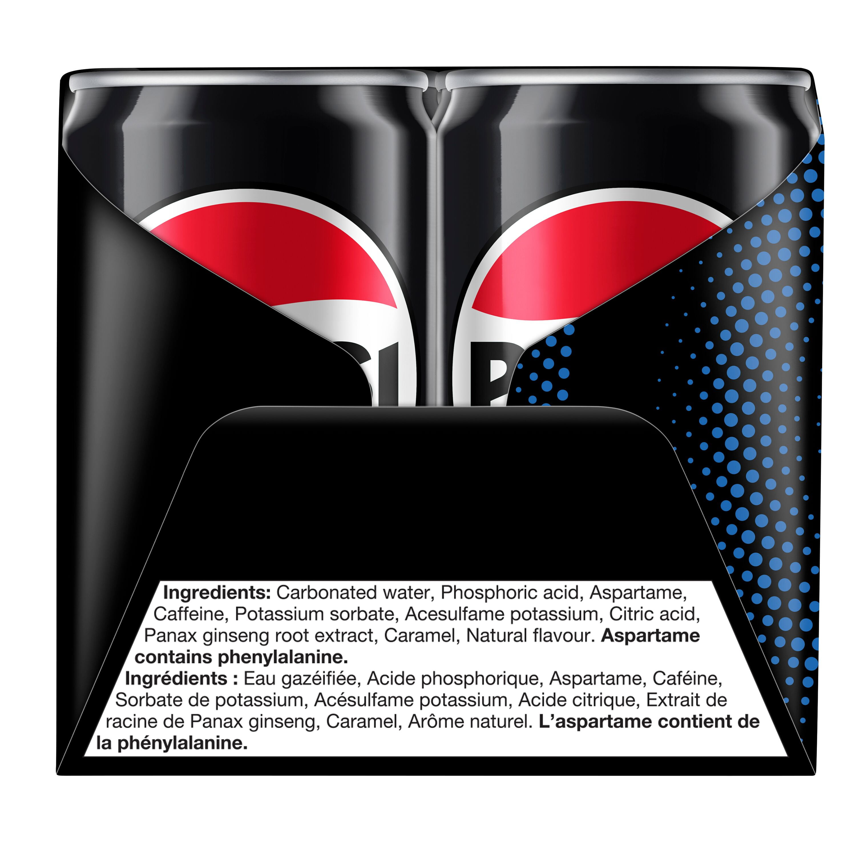 Pepsi Zero Sugar Cola 6 x 222mL, Mini Cans