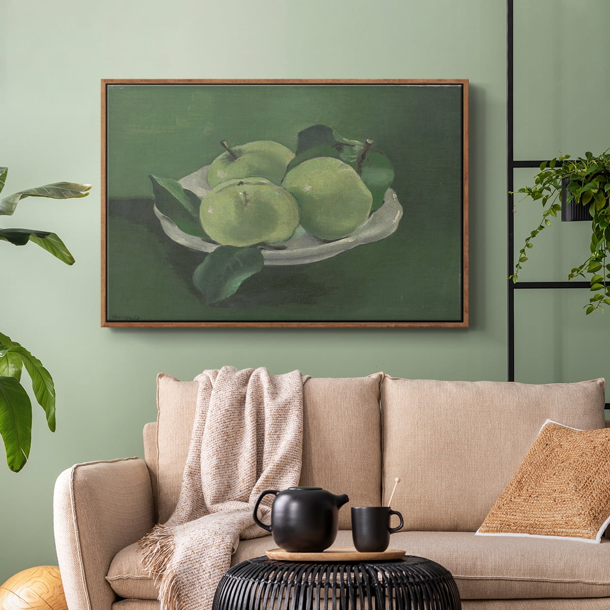 Vintage Botanical Print-LII By Wexford Home Framed in Walnut Wood Gallery Wrapped Canvas 27 in. x 41 in.
