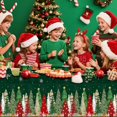 thumbnail image 5 of PHOGARY 3 Pieces Christmas Tablecloth Snowflakes Table Cloth Rectangular Holiday Tablecloth 54 x 108 Inch Plastic Table Cover for Christmas Party Dining Decor - Green, 5 of 7