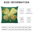 thumbnail image 5 of Wuche  St Patricks Day Pillow Covers 18x18 Inch Gold Shamrock Clover Throw Pillows Green Home Sofa Decor Pillowcase Happy St. Patrick's Day Pillows Decoration Cushion Cases, 5 of 5