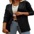 thumbnail image 1 of Veste Blazer Décontractée pour Femmes à Revers, Manches Longues, Ouverte à l'Avant, Tenue de Travail/bureau, Blazer, 1 of 11