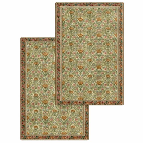 Boho Geometric Abstract Floral Kitchen Dish Towels for Drying Dishes Set of 2, Vintage Ethnic Flower Textured Waffle Weave Microfiber Hand Tea Bathroom Towels Quick Dry & Absorbent Towel 15.7x23.6