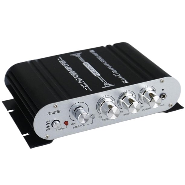 Amplificador Potencia Digital Mini Power Estéreo 2.1 Canal Con Subwoofer 12V para El Teatro La Reunión Del Automóvil en Casa