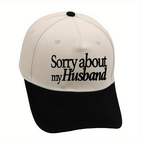 Sorry About My Husband Truck Driver Hat Color Block Baseball Hat Valentine'S Day