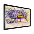 thumbnail image 2 of Old Wooden White House In Country Side Village During Afternoon Glow 32 in x 24 in Framed Painting Canvas Art Print, by Designart, 2 of 4
