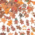 thumbnail image 1 of Abalorios navideños MARFOREVER con forma de muñeco de nieve con forma de hombre de jengibre, 120 unidades, 1 of 7