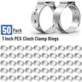 thumbnail image 2 of Bates- PEX Cinch Clamp Rings, 1-Inch, 50 Pack, Stainless Steel, Pex Clamps, Pex Rings, 1 Pex Crimp Rings, Pex clamp, 1 inch Pex Clamps, Pex Pipe Clamps, Crimp Clamps, 1 inch Pex Crimp Rings, 2 of 6