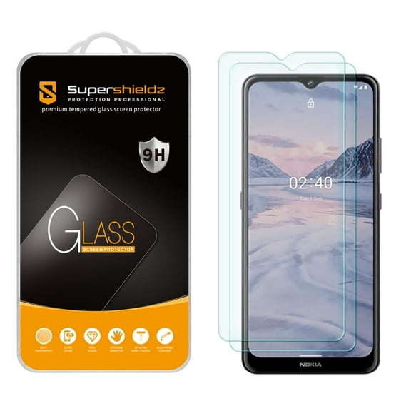 [2-Pack] Supershieldz for Nokia 2.4 Tempered Glass Screen Protector, Anti-Scratch, Anti-Fingerprint, Bubble Free