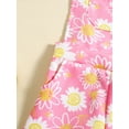 thumbnail image 7 of Nygoyerh Toddler Little Girls Summer Romper Overalls Floral Print Front Pockets Adjustable Straps Jumpsuit Kids Cute Sleeveless Shortall Playsuit 12M 18M 24M 3T 4T 5T, 7 of 7