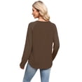 thumbnail image 6 of Ronuti Lightweight Sweatshirt for Women Fall Long Sleeve Shirts Fashion Casual Crew Neck Pullover Tops, 6 of 10