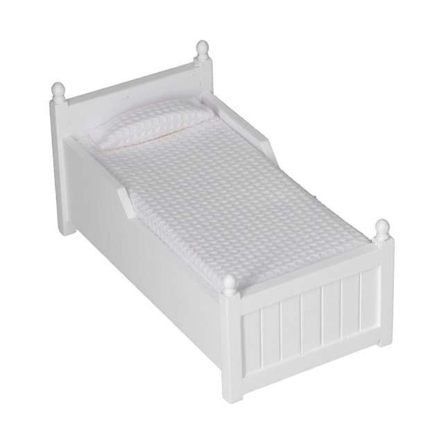 Cama de casa de Muñecas ANGGREK Cama de Muñeca En Miniatura Con Diseño de Cajón Material de Abedul 1:12
