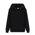 thumbnail image 2 of Sudaderas con Capucha para , Suéter de Manga Larga, Sudaderas con Capucha de , Sudaderas Casuales Sueltas de Color Sólido con Bolsi Negro 2XL Salvador Sudadera con capucha, 2 of 4