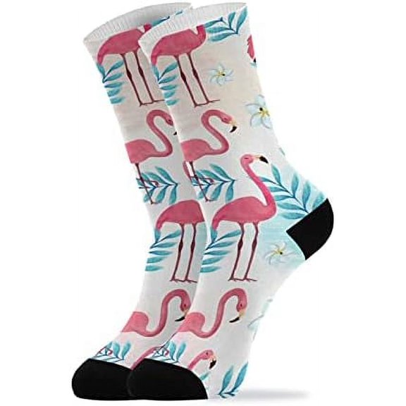 Coolnut Flamingo Socks Winter Warm Socks Fashion Print Socks Novelty Casual Socks for Men Women( 1 Pack)