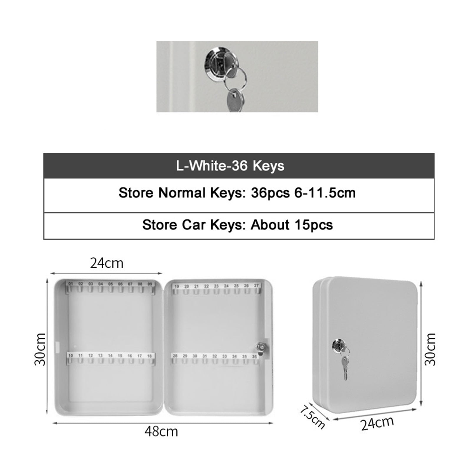 20/28/36 Keys Storage Box Combination Key Lock Multi Keys Classification Organizer Safe Box For Home Office Factory Store ,Prevent Theft