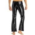 thumbnail image 2 of vastwit Men's Shiny Metallic Bell Bottom Flares Trousers 70s Disco Dance Vintage Long Pants Black XL, 2 of 7