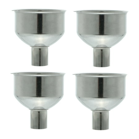 

4pcs Stainless Steel Funnels Kitchen Vinegar Soy Sauce Dispenser Tools (Silver)