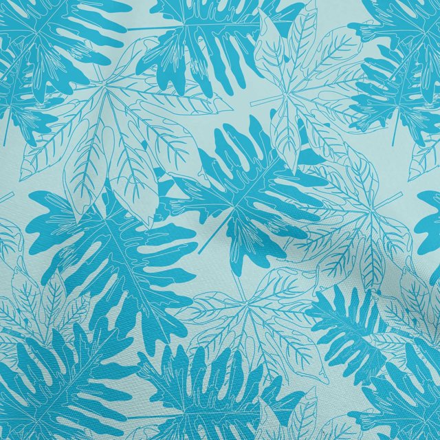 oneOone Polyester Spandex Turquoise Blue Fabric Tropical Sewing Craft Projects Fabric Prints By Yard 56 Inch Wide