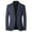 Navy, variant on UFOUND Men Blazers Suit Jackets Autumn Winter Trendy Retro Brushed Suit Collar Single Two Button Slim Round Hem Pocket Small Suit Casual Jacket