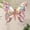 A004- D, variant on Hanging Butterfly Decorations with Crystal Embellishments and Iridescent Finish, 1 Piece, Pink and Purple, for Window and Wall Display, Butterfly Suncatcher Ornament