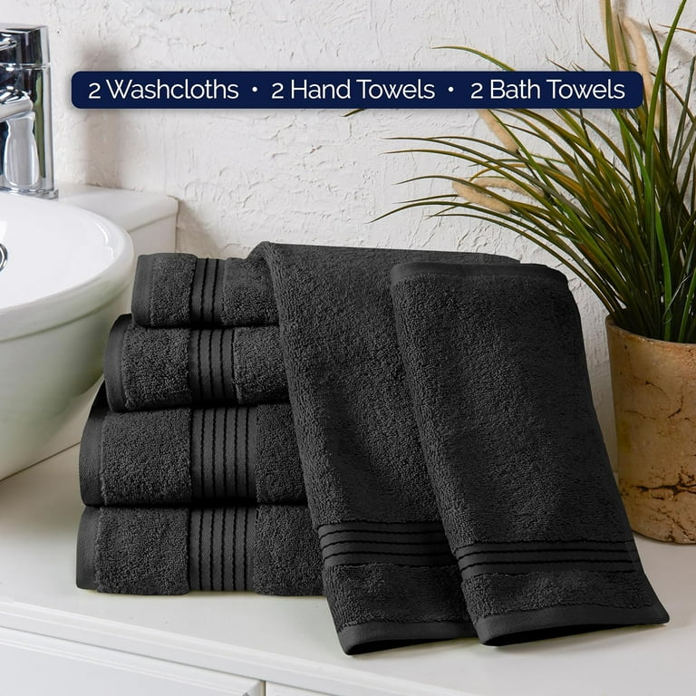  CRAFTBERRY - Bath Towels Set-100% Cotton- 2 Bath Towels, 2 Hand  Towels & 2 Washcloths- Large, Quick Dry, Absorbent, Plush, Soft- Home, Shower  Towels - 6 Piece Luxury Bathroom Towels - Gold/Golden : Home & Kitchen
