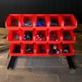 thumbnail image 4 of 15 Bin Storage Rack Organizer- Durable Carbon Steel with Stackable Plastic Drawers for Tools Hardware Crafts Office Supplies More by Stalwart, 4 of 6