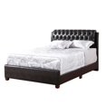 thumbnail image 5 of Contemporary Home Living Upholstered Faux Leather Tufted Panel Queen Bed - 88" - Brown, 5 of 6