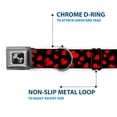 thumbnail image 5 of Buckle-Down Pet Collar, Dog Collar Metal Seatbelt Buckle, Hearts Scattered Black Red, 16 to 23 Inches 1.5 Inch Wide, 5 of 8