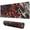 Red And Black-17, variant on Gaming Mouse Pad in Black Red - Large 31.5x11.8 inch Keyboard Mat with Non-Slip Base and Stitched Edges for Enhanced Game Control
