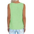 thumbnail image 6 of Women's Summer Tanks, Round Neck Striped Print Sleeveless Shirt, Lightweight Casual Travel Vacation Tank Top, 6 of 9