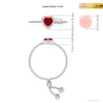 thumbnail image 4 of ANGARA Natural Heart-Shaped Ruby Bolo Ring with Diamond Halo in 14K White Gold for Women (Size-4mm) | July Birthstone, Birthday, Anniversary, Jewelry Gift for Women | Natural Ruby Ring, 4 of 8