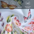 thumbnail image 6 of Blue Pink Flowers Cloth Napkins, Spring Floral Butterfly Elegant Pastoral Washable and Reusable Dinner Napkins Set of 6, Table Napkin for Kitchen Party Birthday Wedding Hotel Housewarming 20"x20", 6 of 9