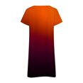 thumbnail image 4 of Dyegold Sundresses for Women Casual Beach - Plus Size Summer Dresses Womens V-Neck Short Sleeve Ombre Tie Dye Midi Sun Dresses ​Summer Swing ​Beach ​Tunic Dresses, 4 of 5