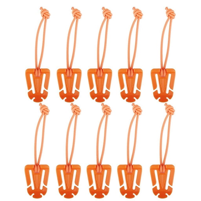 MasteelfCA 10pcs Molle Web Dominator Buckles Strap Clip Belt Keeper Tactical Strap Management Tool with Elastic String for Backpack Webbing (Orange)
