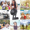 thumbnail image 5 of USB Fan, Mini Table Fan with Rechargeable 2500mAh Battery Quiet Portable Fan 3 Speed Adjustable USB Pocket Foldable Handle, 5 of 5