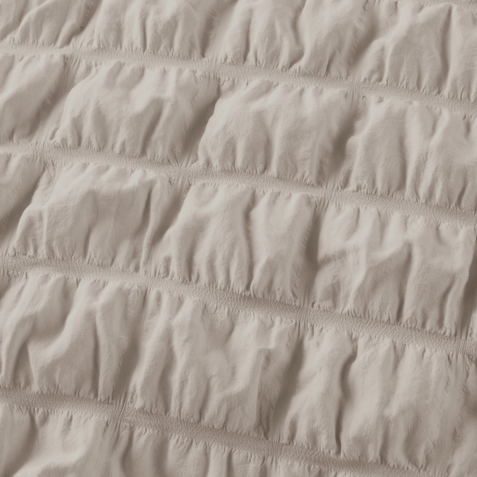 Mainstays 2-Piece Seersucker Comforter Set, Stone, Twin/TXL, All Ages, Unisex