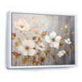 thumbnail image 2 of Designart "Golden Floral Transition" Seasonal Flowers Floater Framed Canvas Art Print, 2 of 5